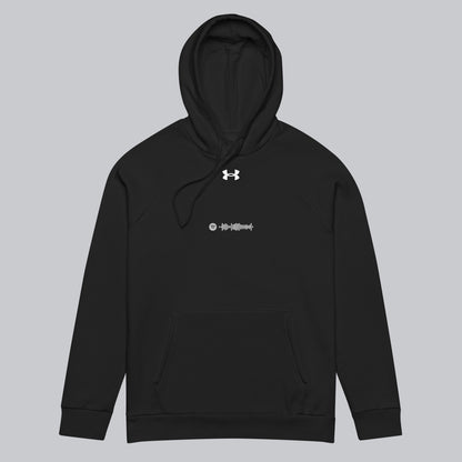 Under Armour Hoodie Black with Custom Music Code of your favorite song