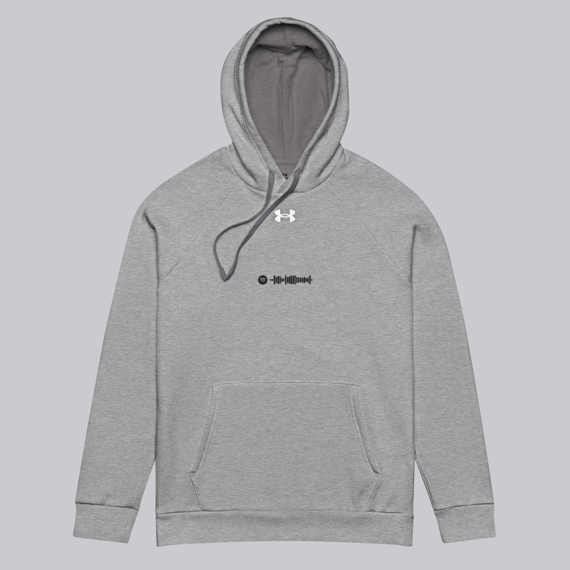 Under Armour Hoodie Grey with Custom Music Code of your favorite song