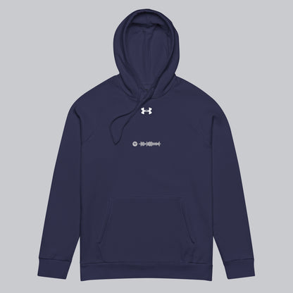 Under Armour Hoodie Navy with Custom Music Code of your favorite song