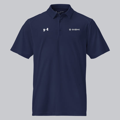 Under Armour Polo Shirt Men Navy with Custom Music Code